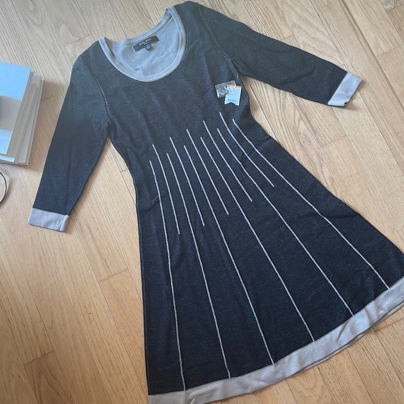 Nine West dress 3/4 sleeve fit-and-flare - Picture 4 of 12